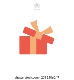 Gift Box Icon symbol vector illustration isolated on white background