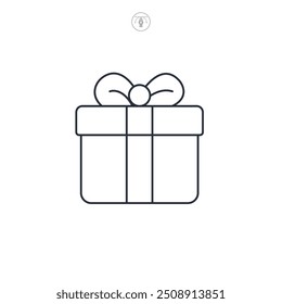 Gift Box icon symbol vector illustration isolated on white background