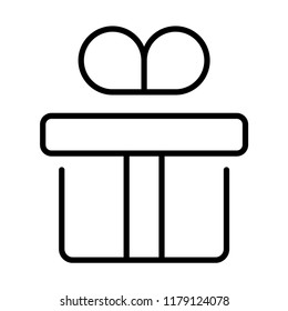 Gift box icon in trendy flat style isolated on white background. Christmas present symbol. Vector illustration.