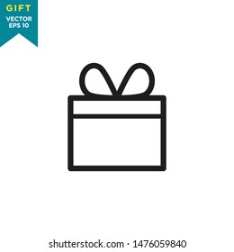 gift box icon in trendy flat style