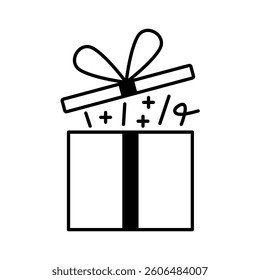 Gift Box Icon Trendy Flat Style. Gift Box Vector Icon in line style design. Gift Box Symbol. Vector illustration.