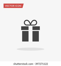 Gift box Icon in trendy flat style isolated on grey background. Present symbol for your web site design, logo, app, UI. Vector illustration, EPS10.