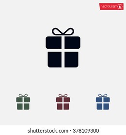 Gift box icon. Vector icon