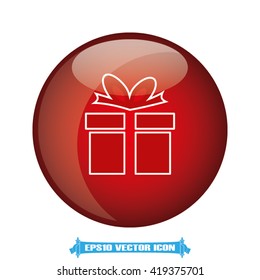 Gift box icon vector