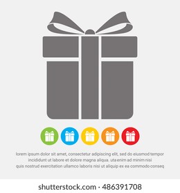 Gift box icon - Vector