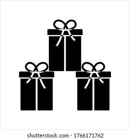 Gift Box Icon, Gift Box Vector Art Illustration