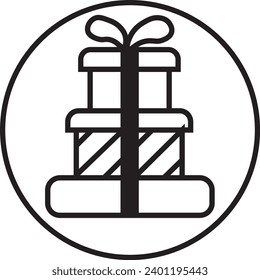 Geschenkbox-Symbol Vektordesign.

