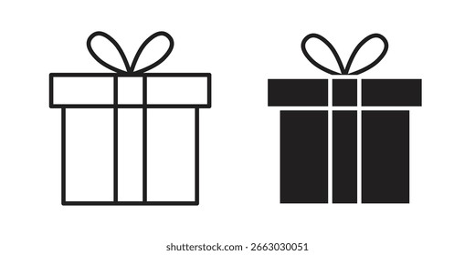 Plantilla de logotipo de elemento de diseño de Vector de icono de caja de regalo