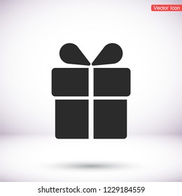 Gift box, icon. Vector  Eps 10 