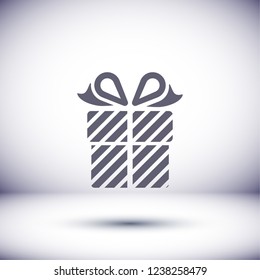 Gift box, icon. Vector  Eps 10 