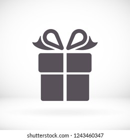 Gift box, icon. Vector  Eps 10 