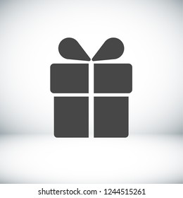 Gift box, icon. Vector  Eps 10 