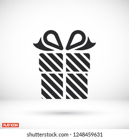 Gift box, icon. Vector  Eps 10 