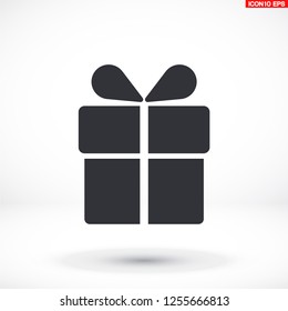 Gift box, icon. Vector  Eps 10 