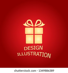 Gift box, icon. Vector  Eps 10 
