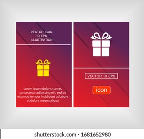 Gift box, icon. Vector Eps 10 . Lorem Ipsum Flat Design