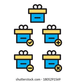 gift box icon vector eps