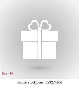 Gift box icon, Vector EPS 10 illustration style