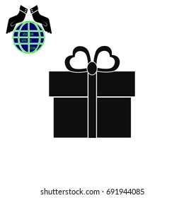 Gift box icon, 

Vector EPS 10 illustration style