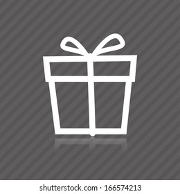 icono de la caja de regalo. vectorial. Pasos10