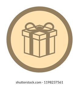 gift box icon. vector illustration 