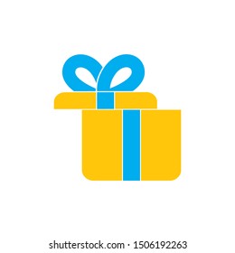 gift box icon. vector illustration 
