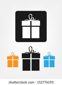 Gift Box Icon. Vector Illustration