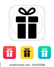 Gift box icon. Vector illustration.