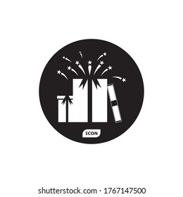 Diseño de imagen de vectores de iconos de caja de regalo