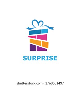 Diseño de imagen de vectores de iconos de caja de regalo