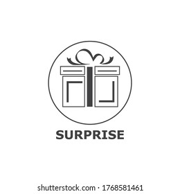 Diseño de imagen de vectores de iconos de caja de regalo