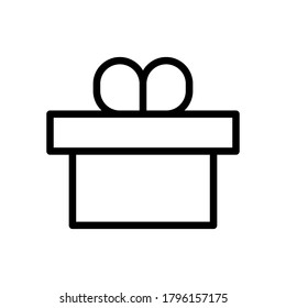 Ilustración vectorial de icono de caja de regalo aislada en fondo blanco