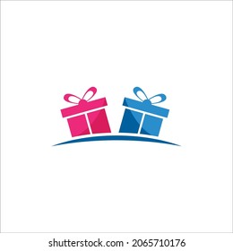 Diseño de imagen de vectores de iconos de caja de regalo