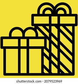 Geschenkbox-Symbol, Vektorgrafik-Design