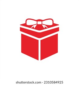 gift box icon vector illustration suitable for use on logo design, christmas event and new year celebration