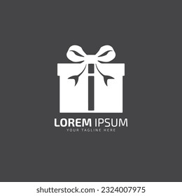 gift box, icon vector Illustration logo silhouette