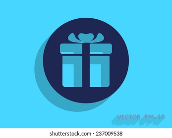 Gift box icon, vector illustration