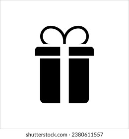 Gift box icon. Vector illustration Isolated on white background. 