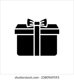 Geschenkbox-Symbol. Vektorgrafik einzeln auf weißem Hintergrund. 