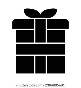 Gift Box Icon Vector Illustration Isolated on Transparent Background. Use for Xmas, Decoration, Greeting Card Etc.