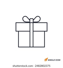 gift box icon vector illustration. gift box symbol isolated on white background