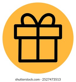 gift box icon vector illustration. images produced without the use of any form of AI software