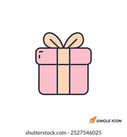 Gift Box icon vector illustration. Gift Box symbol isolated on white background