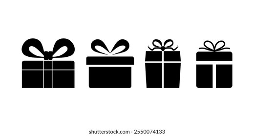 Ilustración vectorial de icono de caja de regalo