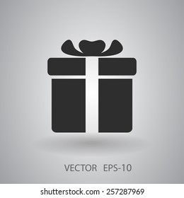 Icono de caja de regalo, ilustración vectorial