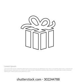 Gift box icon - Vector Illustration