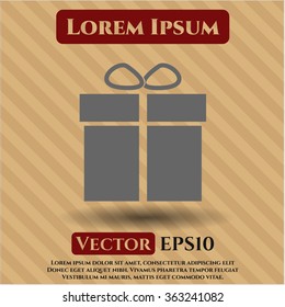 Gift box icon vector illustration