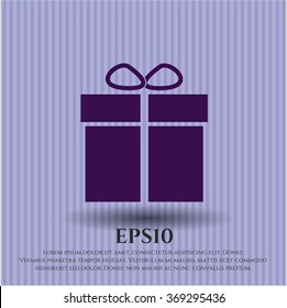 Ilustración vectorial de icono de caja de regalo
