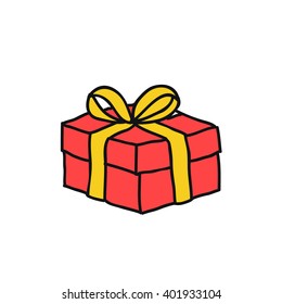 gift box icon. vector illustration