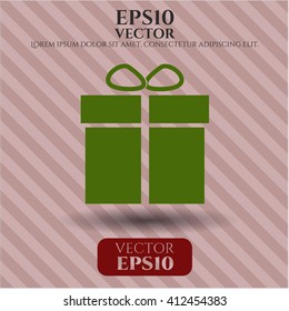 Ilustración vectorial de icono de caja de regalo